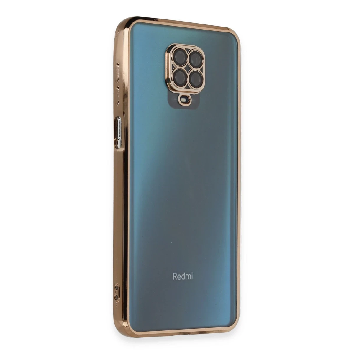 Xiaomi Redmi Note 9 Pro Kılıf Razer Lensli Silikon - Gold