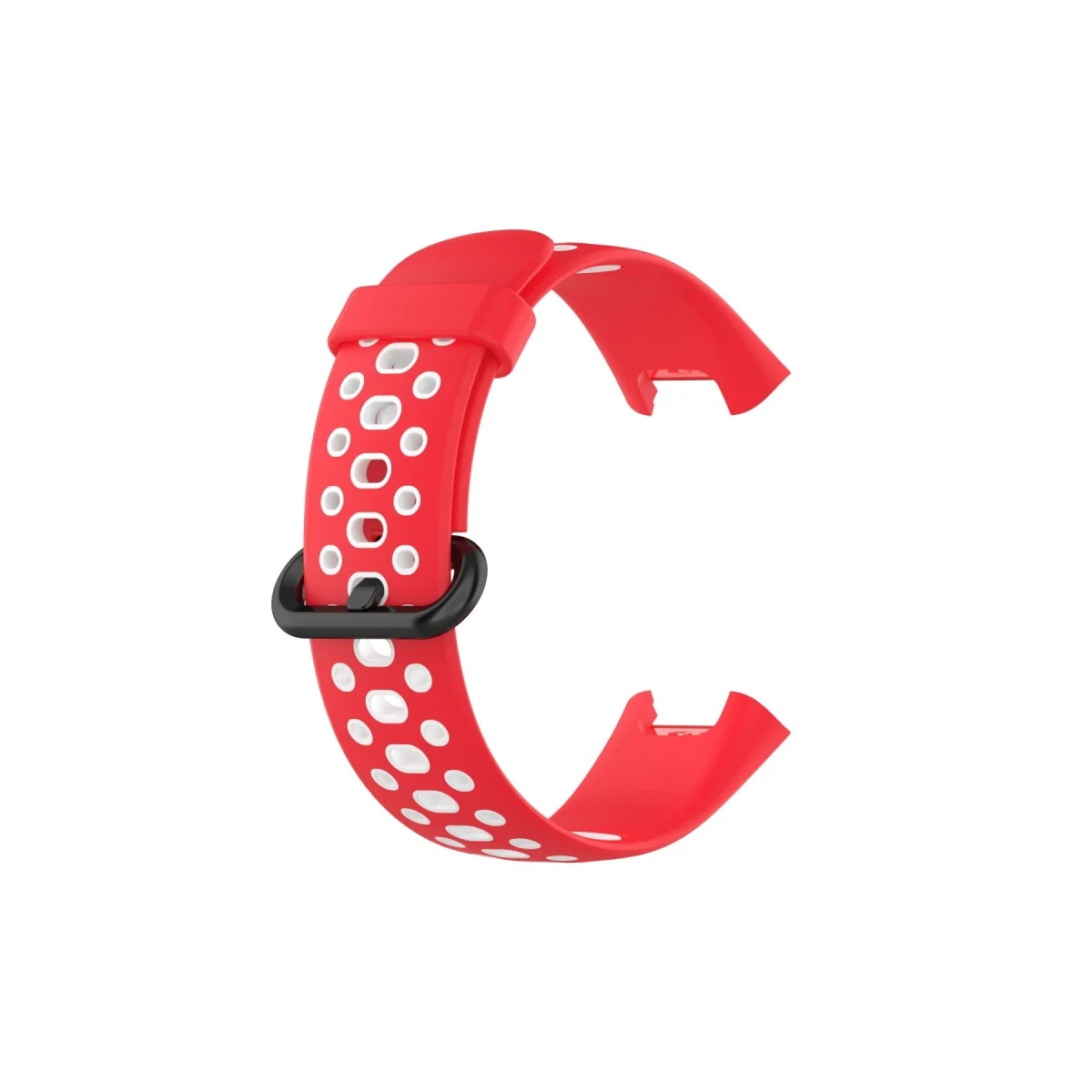 Xiaomi Redmi Watch 2 Spor Delikli Kordon - Kırmızı-Beyaz