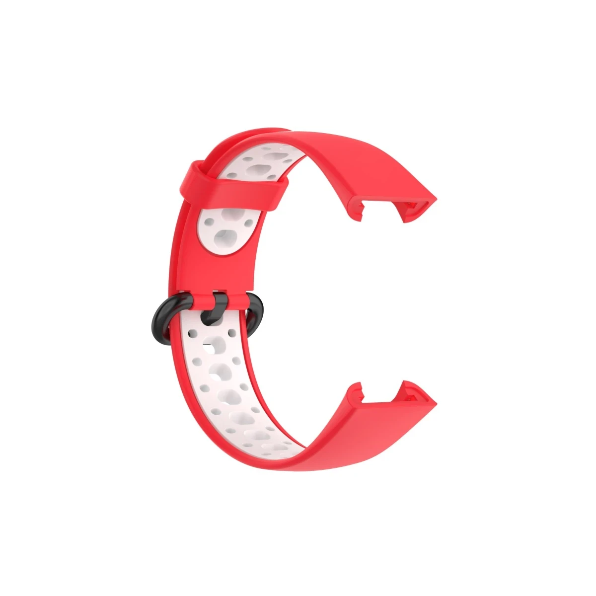 Xiaomi Redmi Watch 2 Spor Delikli Kordon - Kırmızı-Beyaz