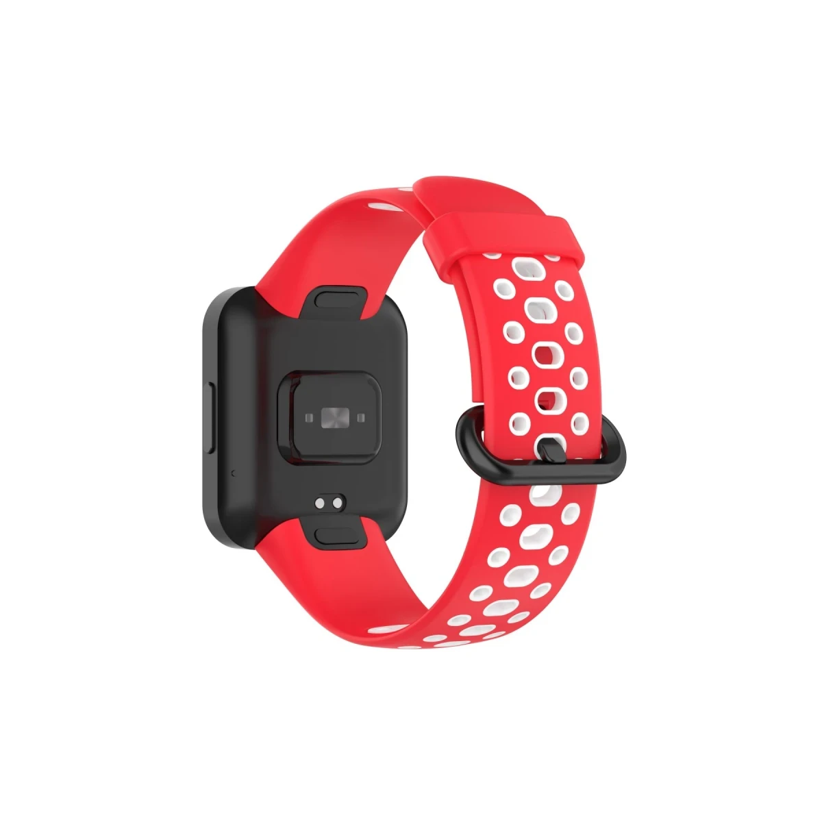 Xiaomi Redmi Watch 2 Spor Delikli Kordon - Kırmızı-Beyaz