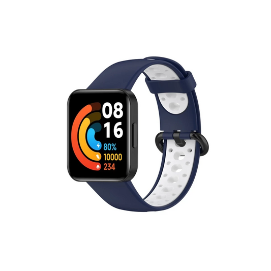 Xiaomi Redmi Watch 2 Spor Delikli Kordon - Lacivert-Beyaz
