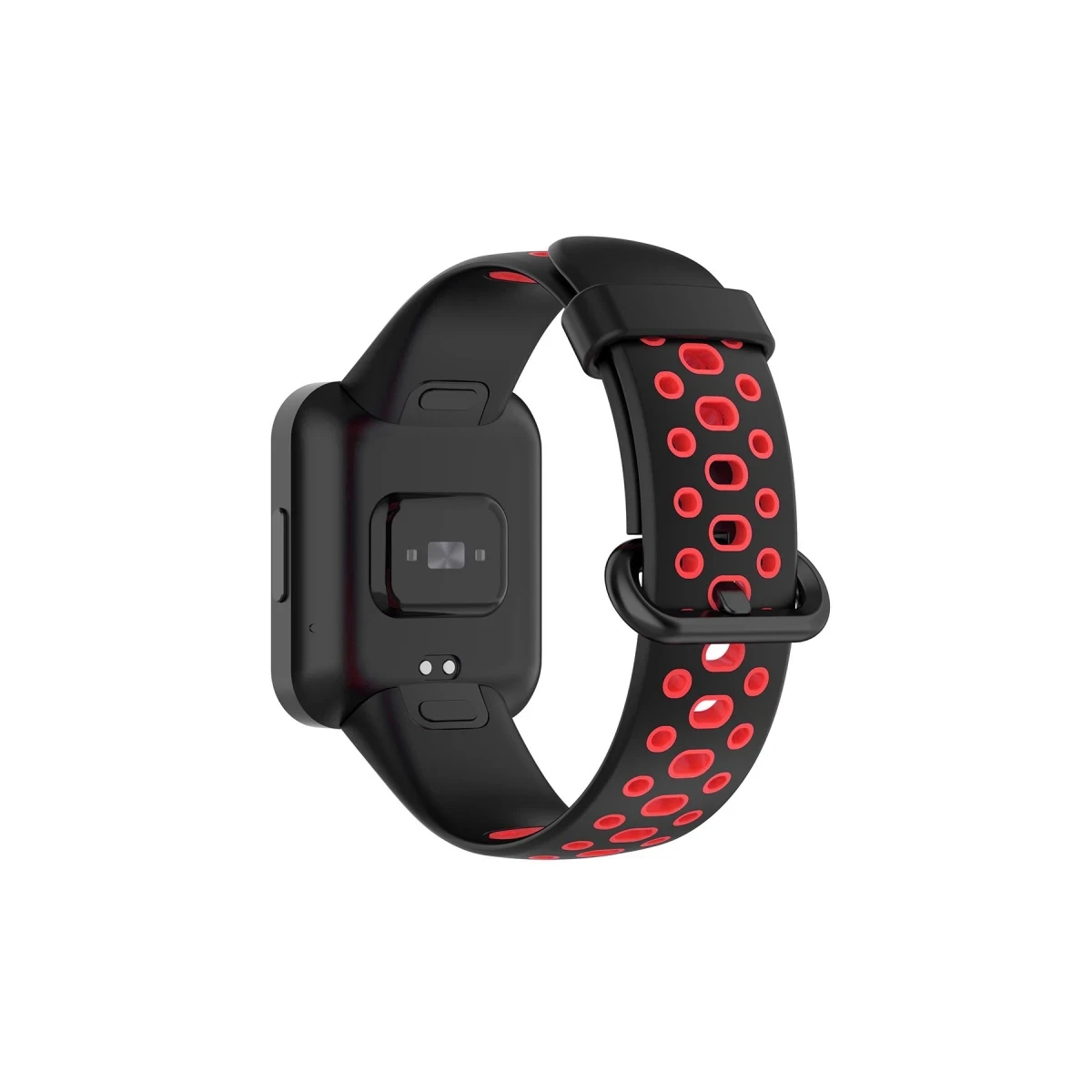 Xiaomi Redmi Watch 2 Spor Delikli Kordon - Siyah-Kırmızı
