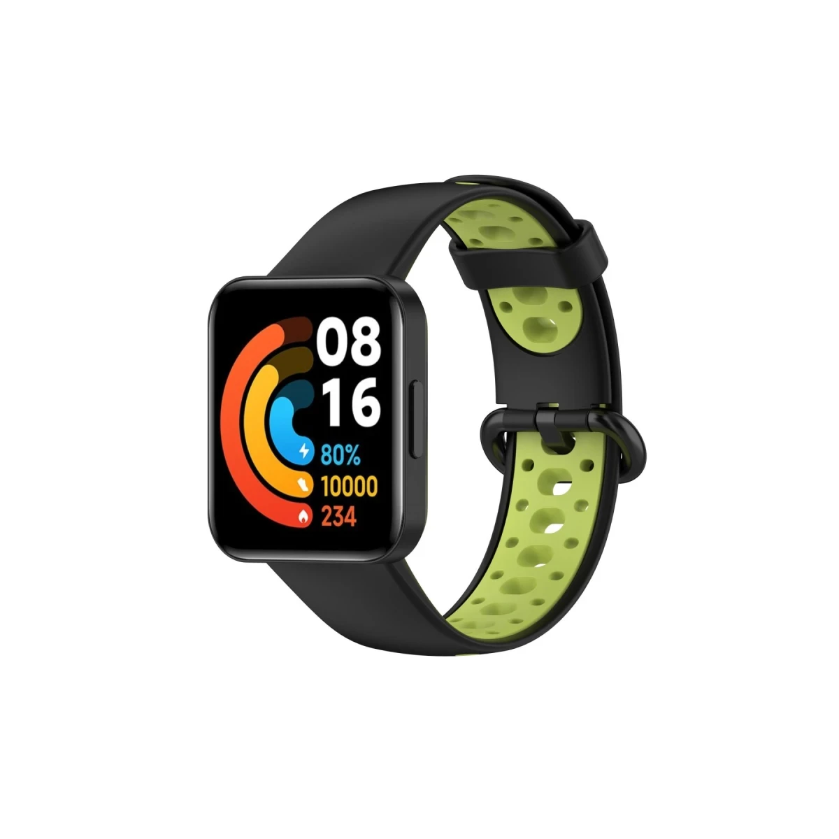 Xiaomi Redmi Watch 2 Spor Delikli Kordon - Siyah-Yeşil