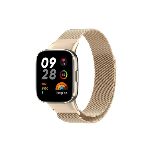 Xiaomi Redmi Watch 3 Metal Mıknatıslı Kordon - Metalik Gold
