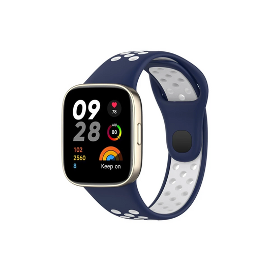 Xiaomi Redmi Watch 3 Spor Delikli Kordon - Lacivert-Beyaz