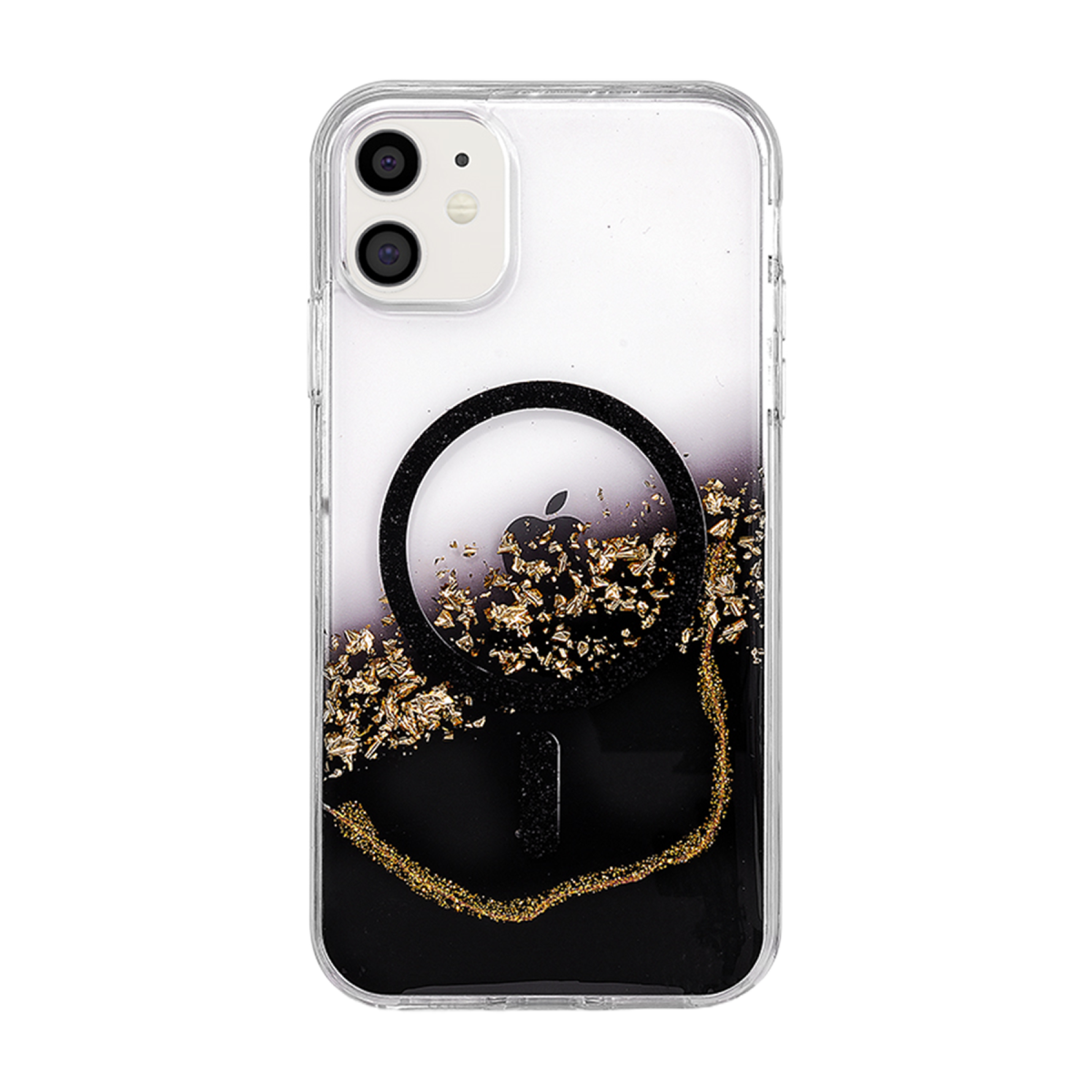 Onegif Apple iPhone 11 Lotus Simli Magsafe Kapak - Siyah