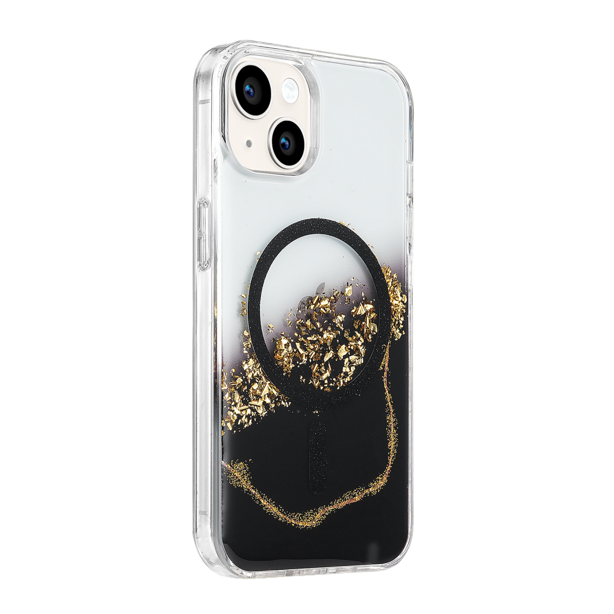 Onegif Apple iPhone 15 Lotus Simli Magsafe Kapak - Siyah