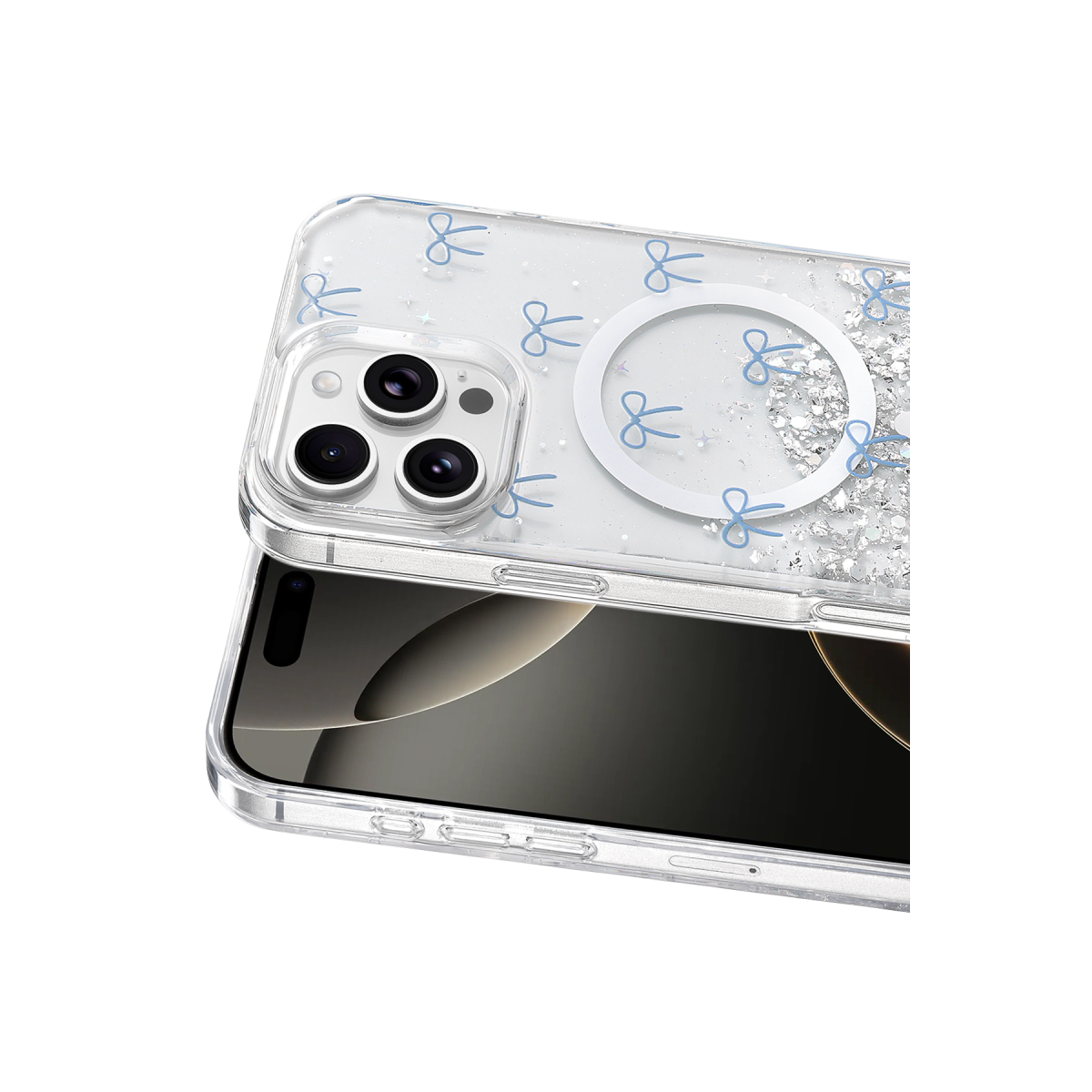 Onegif Apple iPhone 16 Pro Max Misk Simli Magsafe Kapak - Desen 3