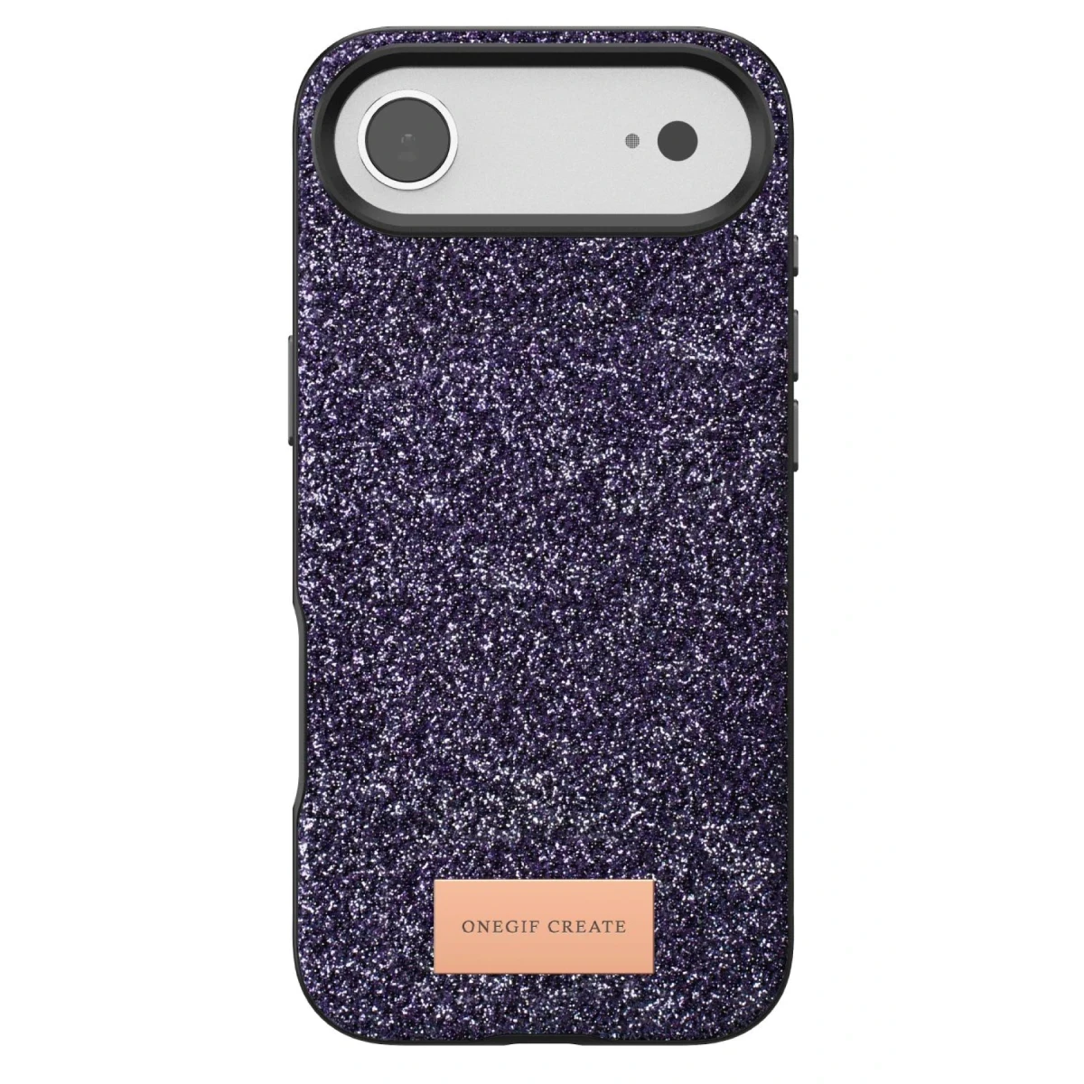 Onegif Apple iPhone 17 Air Bright Simli Kapak - Derin Mor