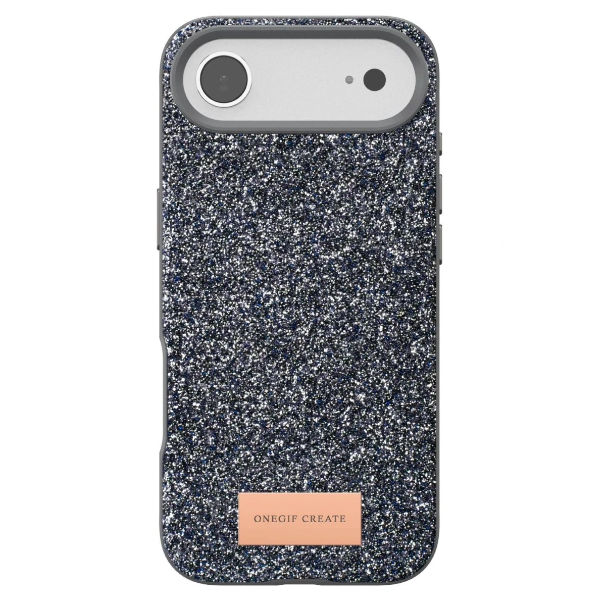 Onegif Apple iPhone 17 Air Bright Simli Kapak - Gümüş