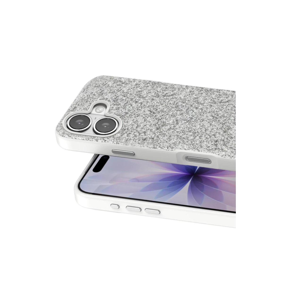 Onegif Apple iPhone 17 Bright Simli Kapak - Beyaz
