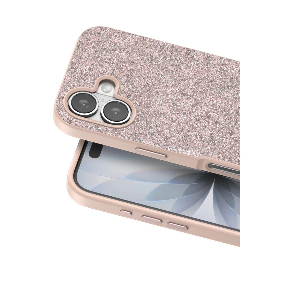 Onegif Apple iPhone 17 Bright Simli Kapak - Pembe