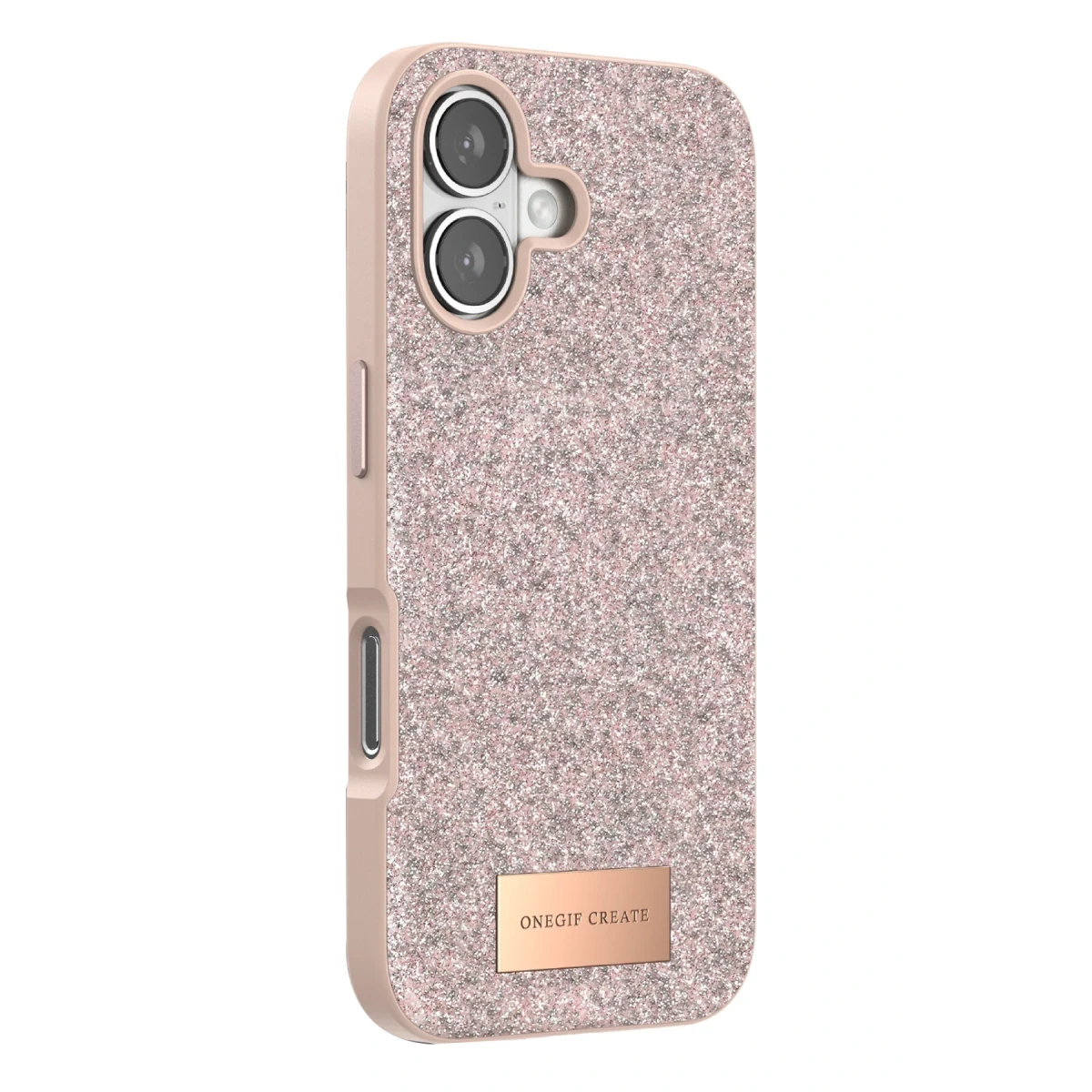 Onegif Apple iPhone 17 Bright Simli Kapak - Pembe