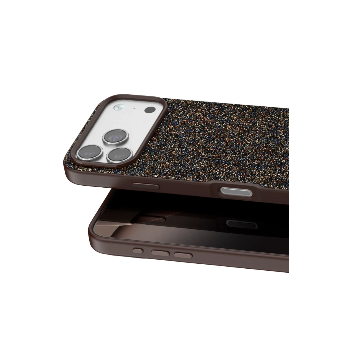 Onegif Apple iPhone 17 Pro Max Bright Simli Kapak - Gold
