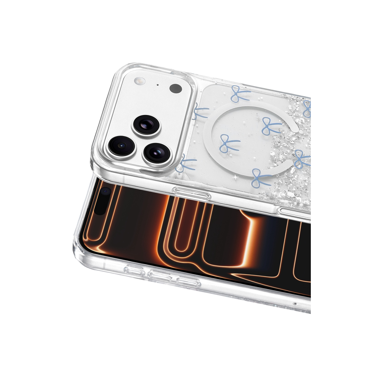Onegif Apple iPhone 17 Pro Max Misk Simli Magsafe Kapak - Desen 3