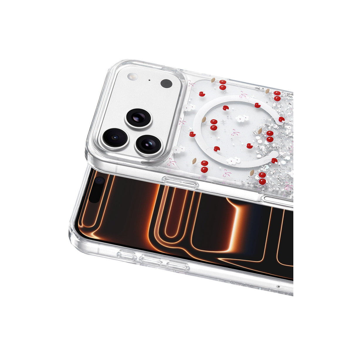 Onegif Apple iPhone 17 Pro Max Misk Simli Magsafe Kapak - Desen 5