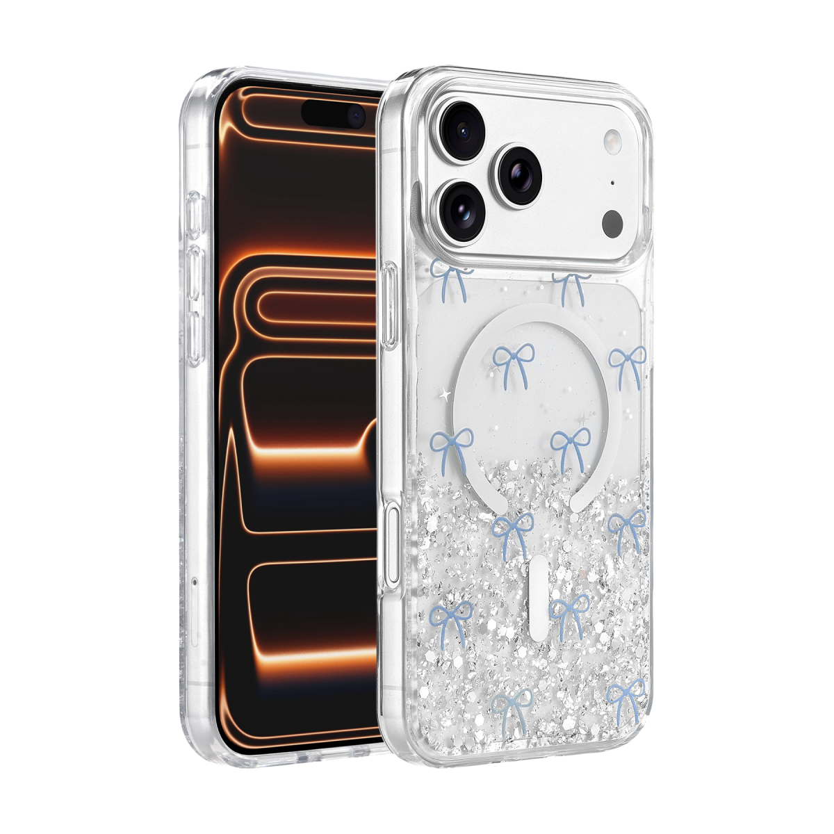 Onegif Apple iPhone 17 Pro Misk Simli Magsafe Kapak - Desen 3