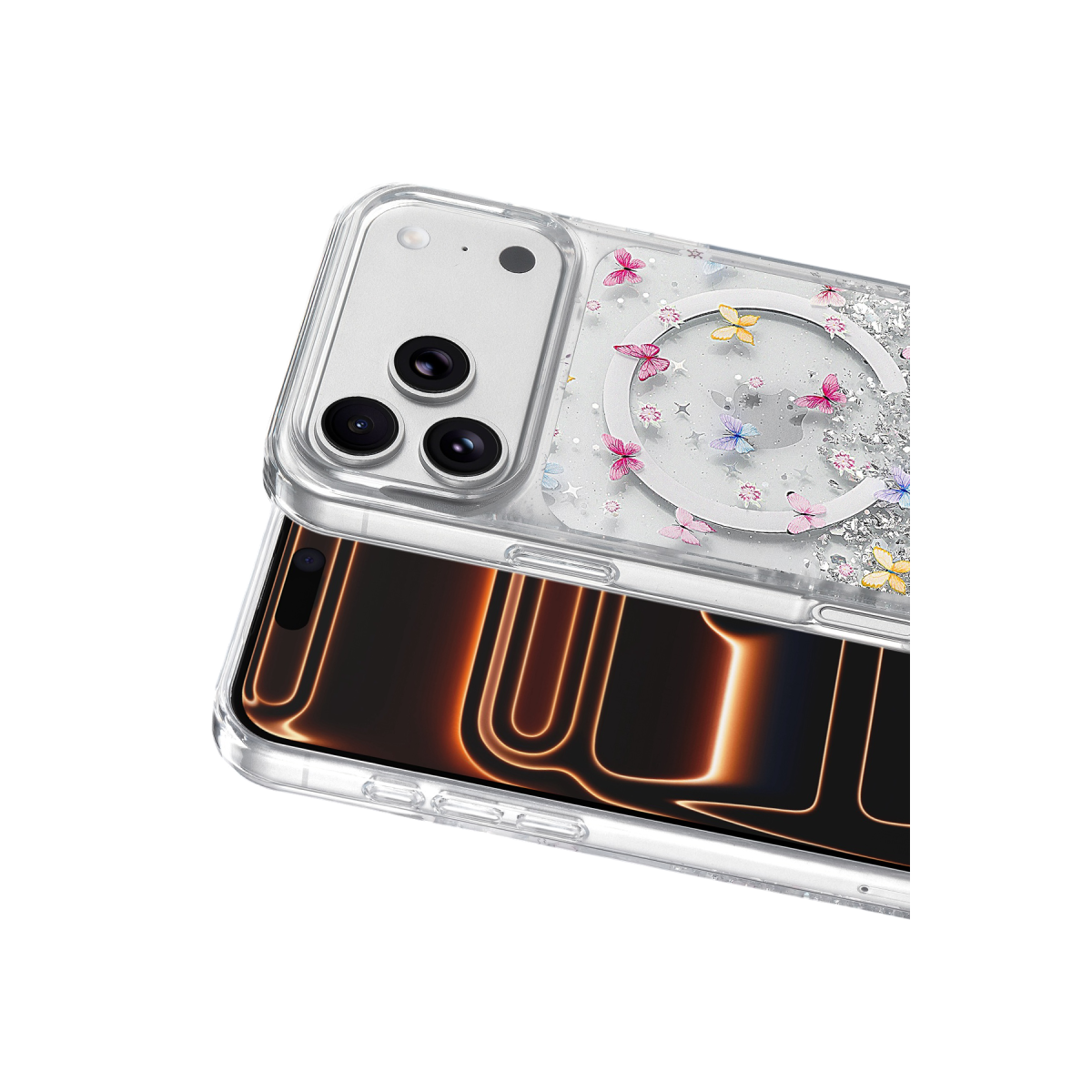 Onegif Apple iPhone 17 Pro Misk Simli Magsafe Kapak - Desen 4