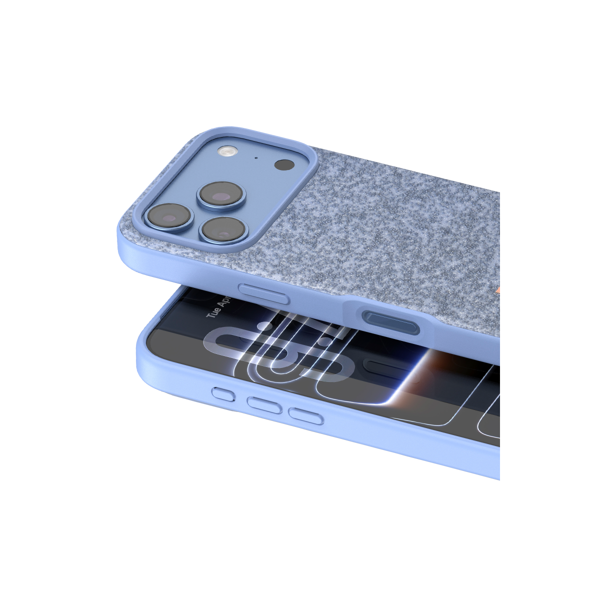 Onegif Apple iPhone 18 Pro Max Bright Simli Kapak - Mavi