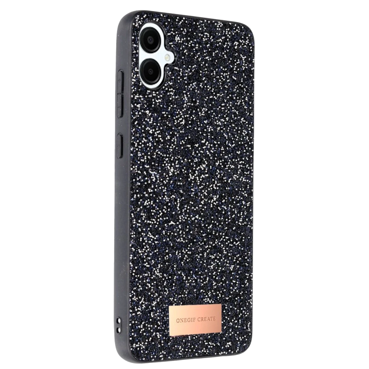 Onegif Samsung Galaxy A06 Bright Simli Kapak - Siyah