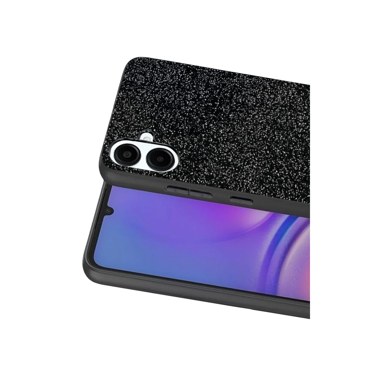 Onegif Samsung Galaxy A07 4G Bright Simli Kapak - Siyah