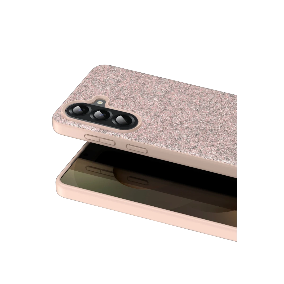 Onegif Samsung Galaxy A17 5G Bright Simli Kapak - Pembe