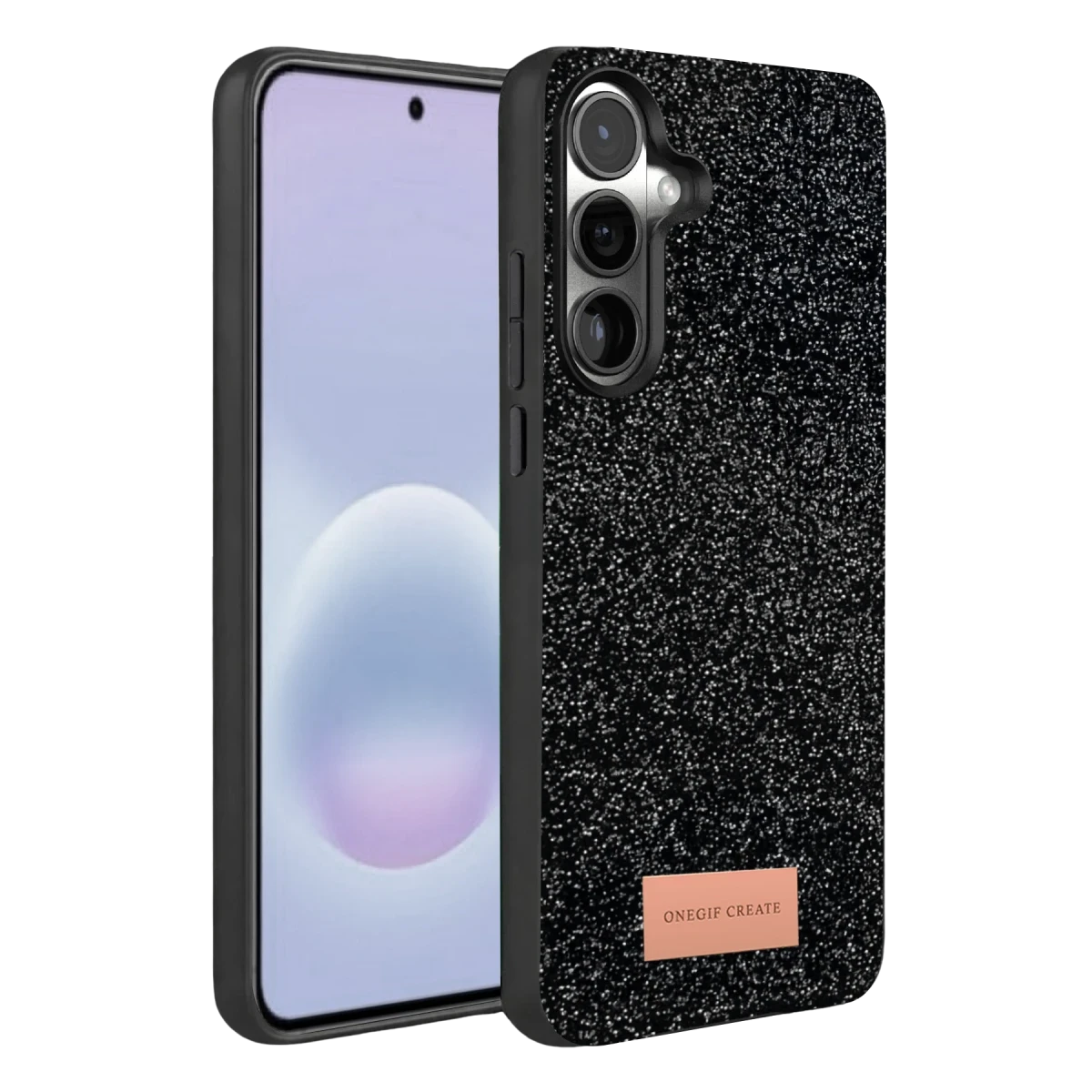 Onegif Samsung Galaxy A37 5G Bright Simli Kapak - Siyah