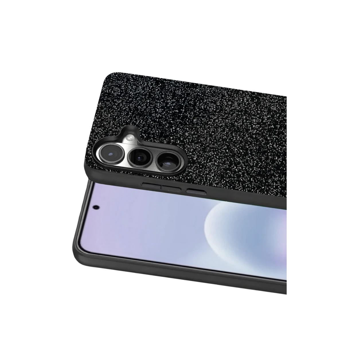 Onegif Samsung Galaxy A37 5G Bright Simli Kapak - Siyah