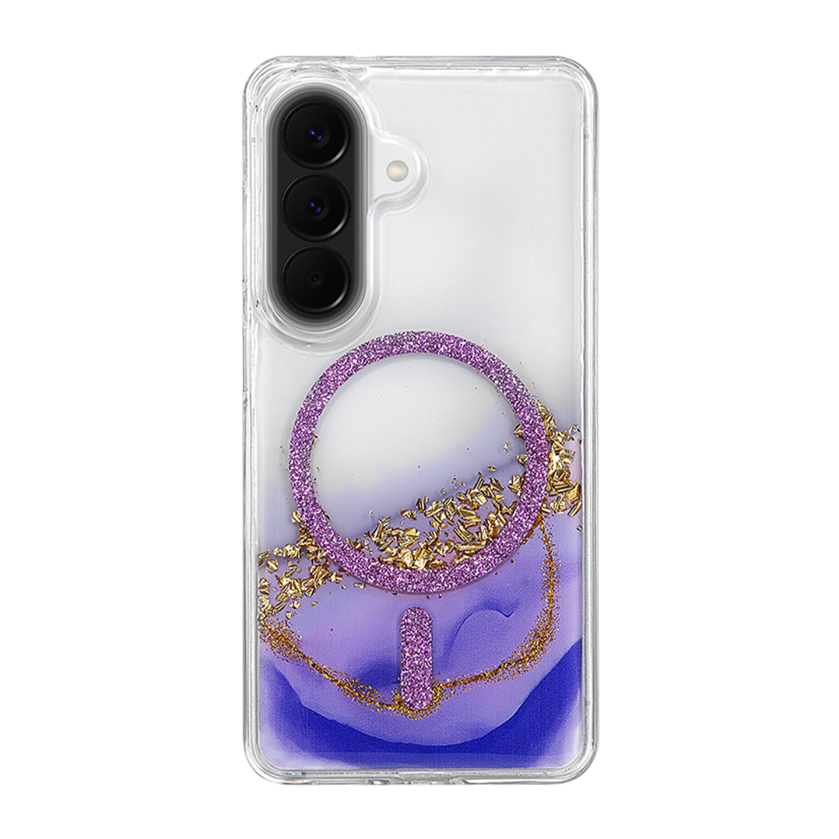 Onegif Samsung Galaxy A56 Lotus Simli Magsafe Kapak - Mor