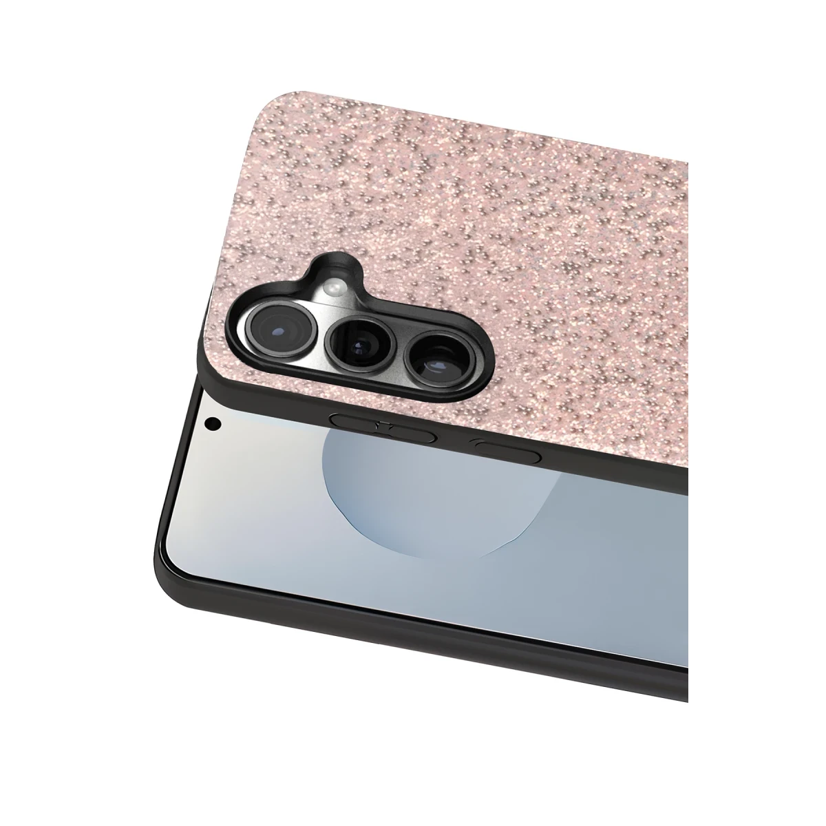 Onegif Samsung Galaxy S25 Plus Bright Simli Kapak - Pembe
