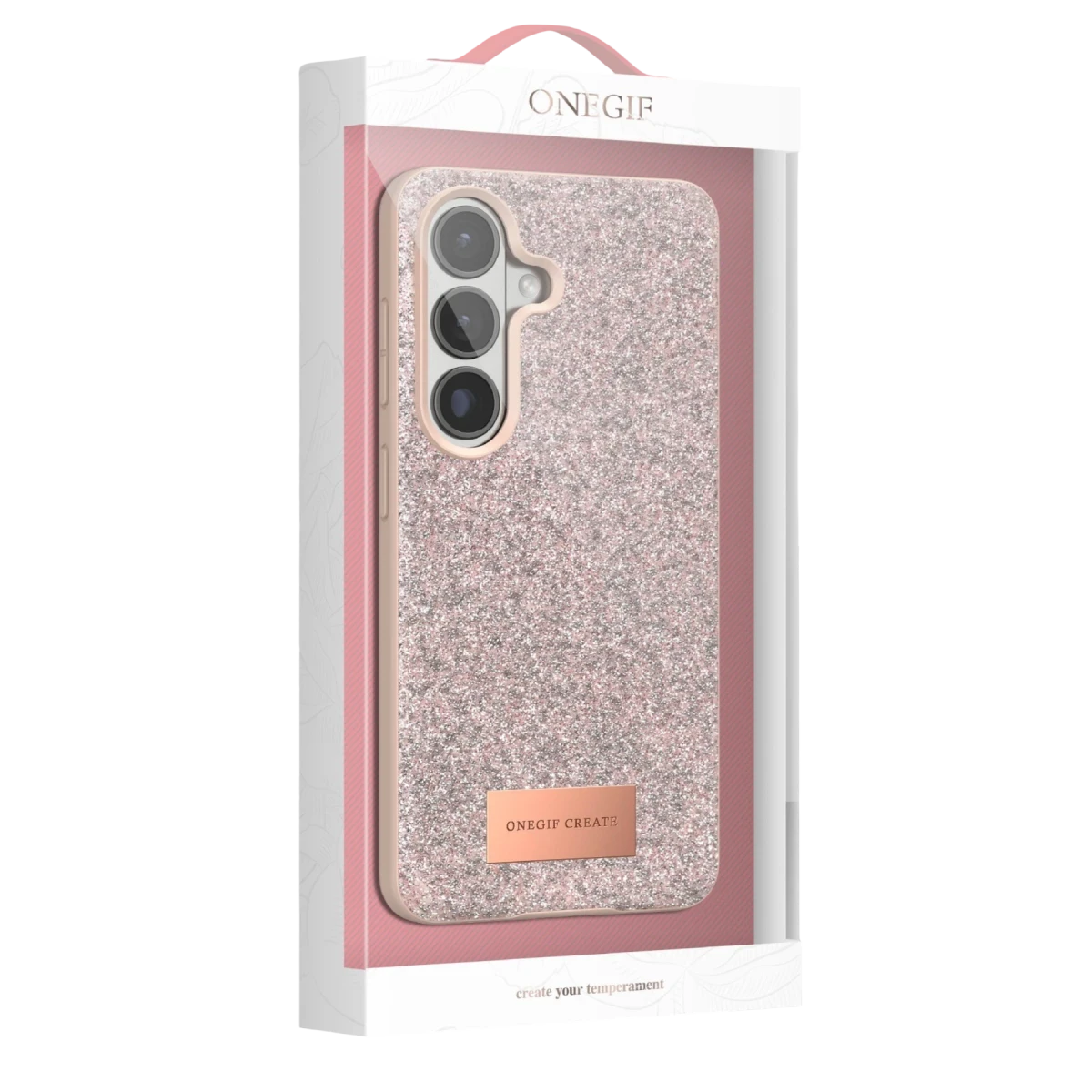 Onegif Samsung Galaxy S26 Plus Bright Simli Kapak - Gümüş