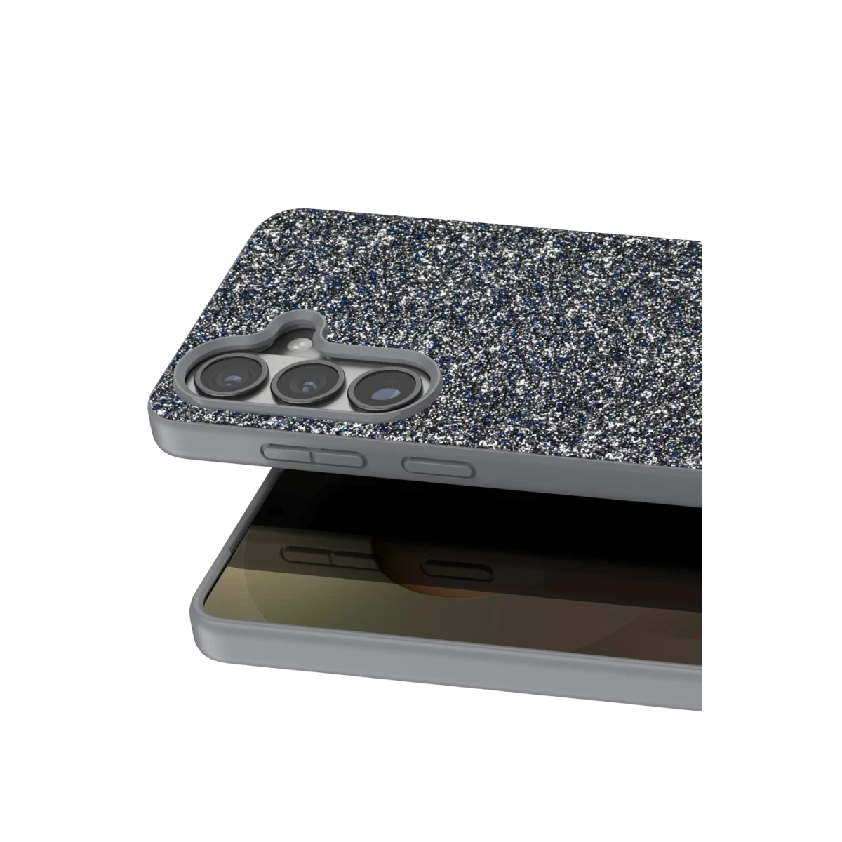 Onegif Samsung Galaxy S26 Plus Bright Simli Kapak - Gümüş