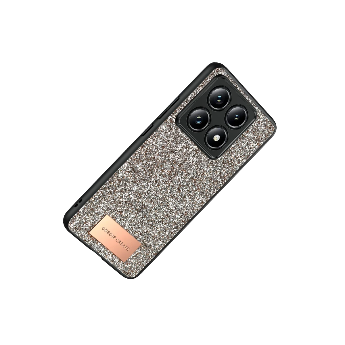 Onegif Xiaomi Mi 14T Pro Bright Simli Kapak - Gold