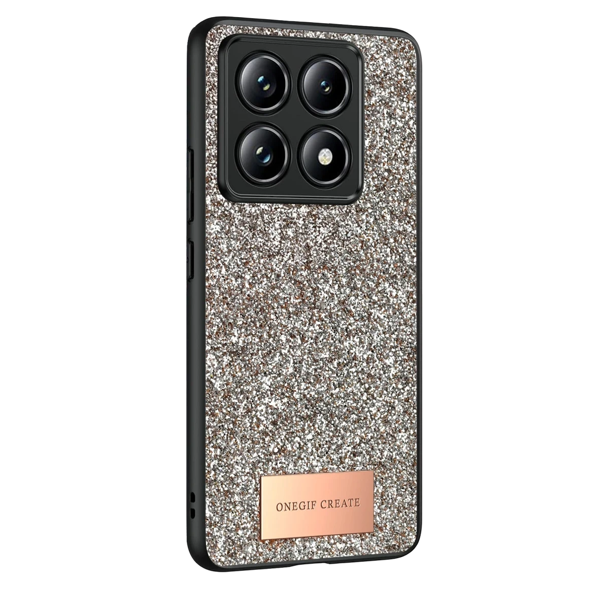 Onegif Xiaomi Mi 14T Pro Bright Simli Kapak - Gold
