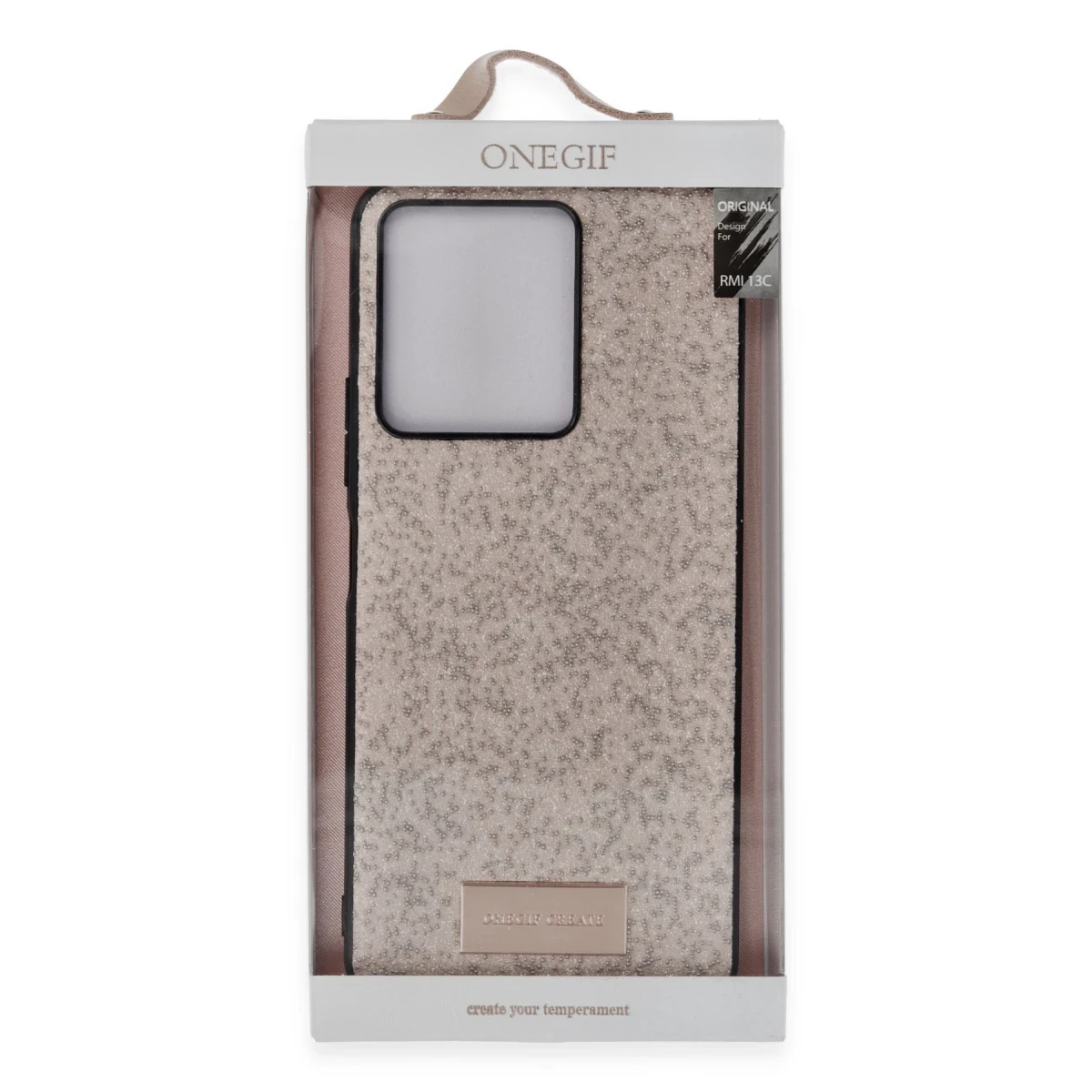 Onegif Xiaomi Redmi 13C Bright Simli Kapak - Gold
