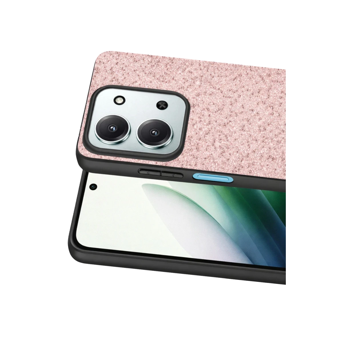 Onegif Xiaomi Redmi 15C 4G Bright Simli Kapak - Pembe