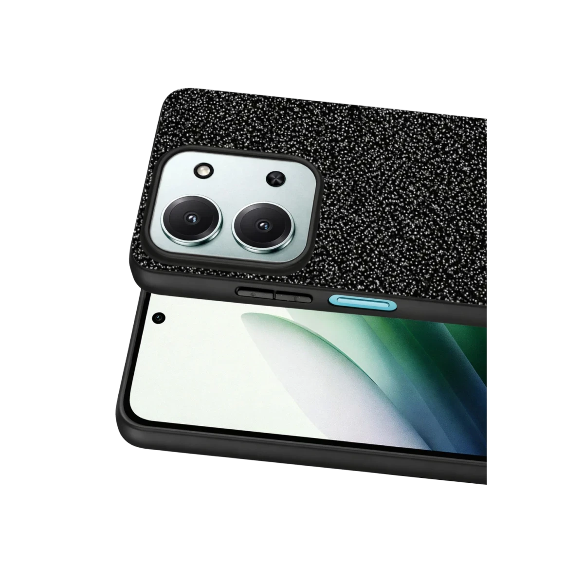 Onegif Xiaomi Redmi 15C 4G Bright Simli Kapak - Siyah