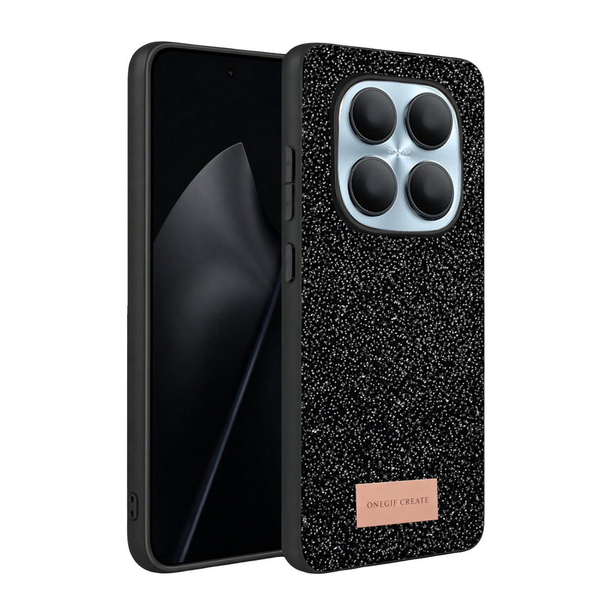 Onegif Xiaomi Redmi Note 15 4G Bright Simli Kapak - Siyah