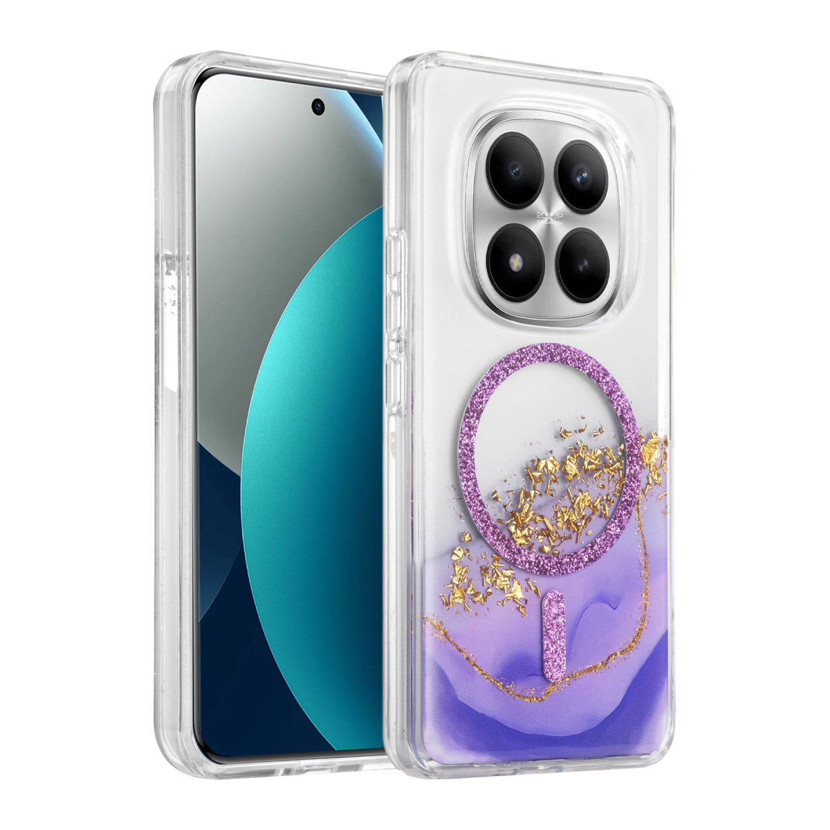 Onegif Xiaomi Redmi Note 15 4G Lotus Simli Magsafe Kapak - Mor