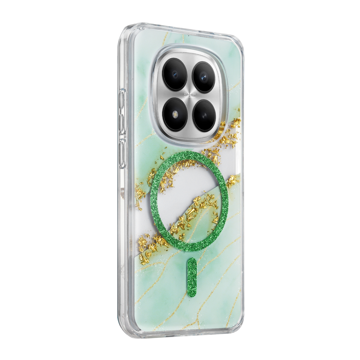 Onegif Xiaomi Redmi Note 15 4G Lotus Simli Magsafe Kapak - Yeşil