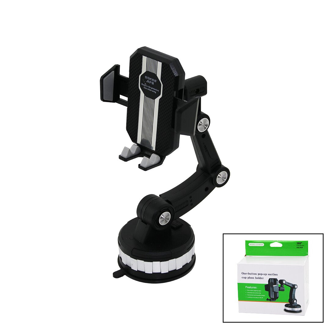 OTO- ARAÇ TELEFON- BARDAK TUTUCU VANTUZAKROBAT- 3 EKLEMLİ AYAR - 360° (4887)