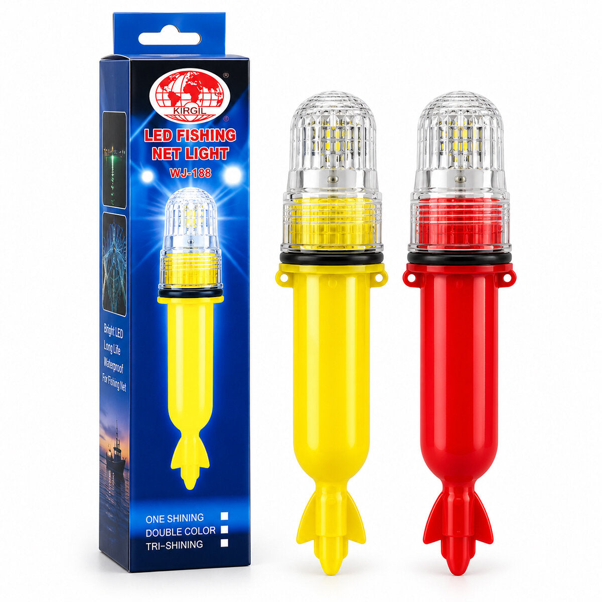 PİLLİ 15LED BALIKÇI - DOMUZ FENERİ SİNYALLİ ROKET MODELİ SU GEÇİRMEZ WLH-188 (4887)