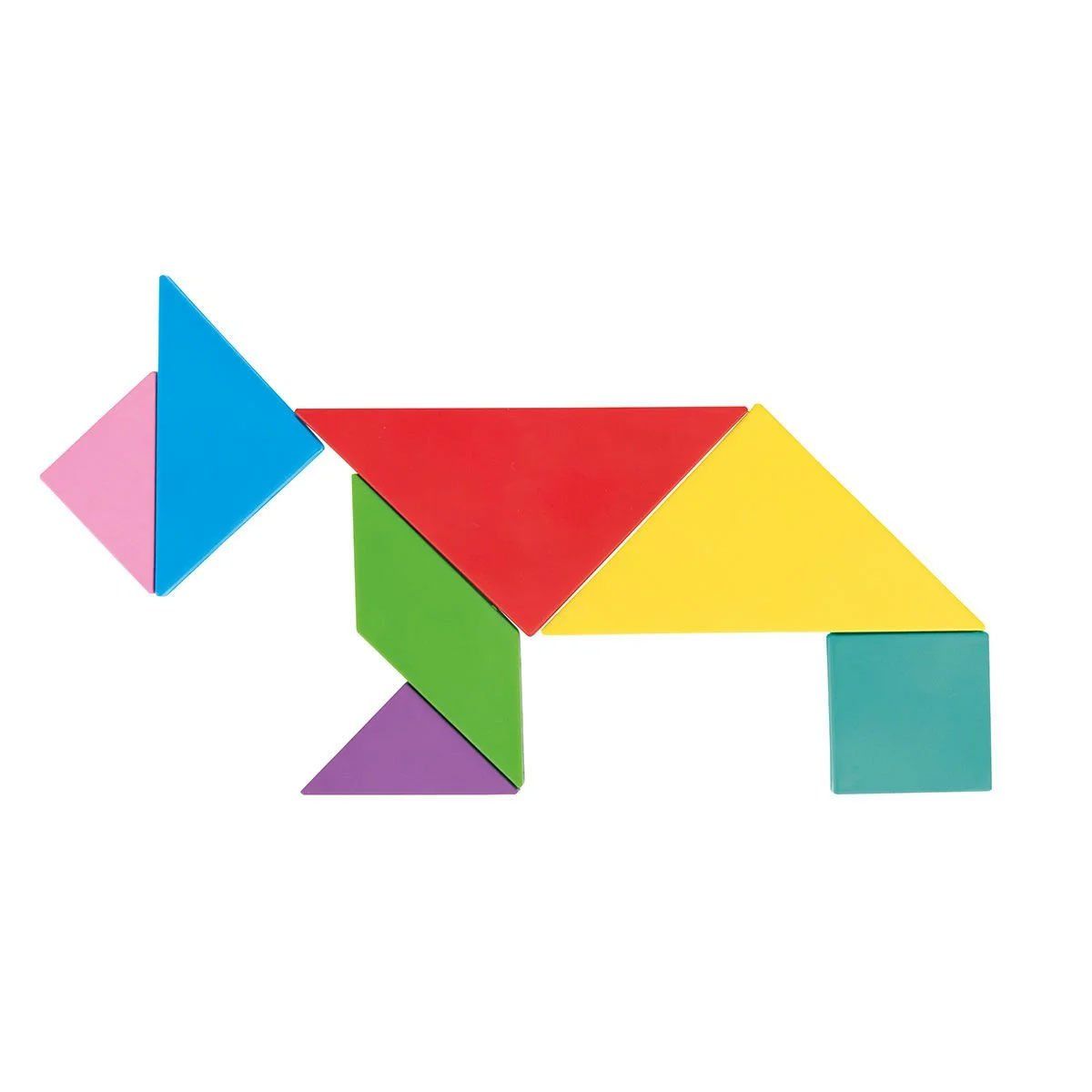 03 569 Ahşap Manyetik Tangram 7 farklı mıknatıslı tangram parçası