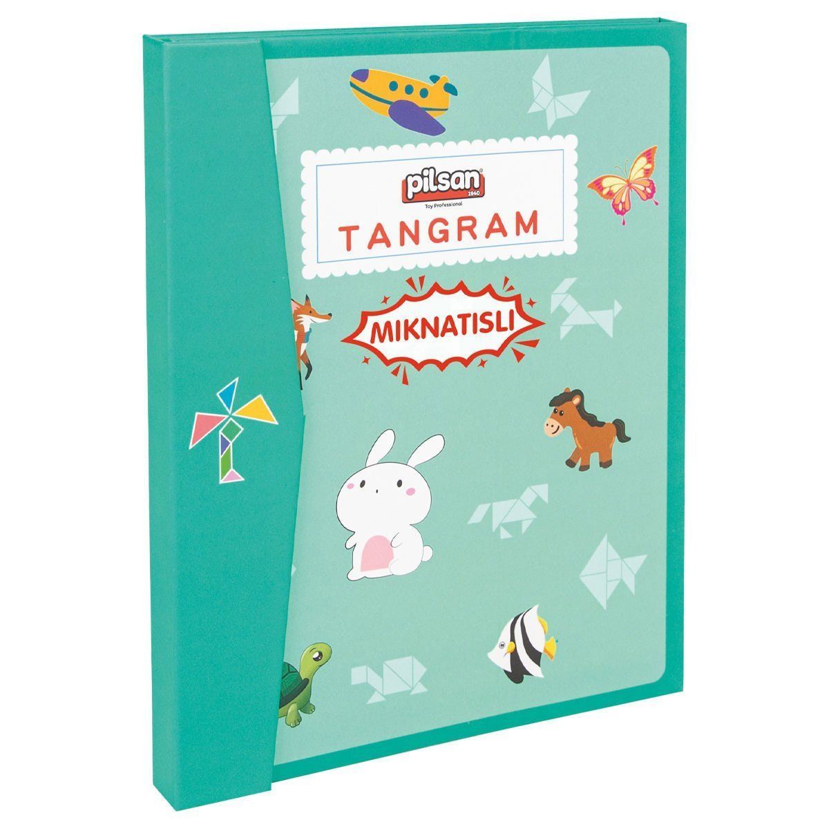 03 569 Ahşap Manyetik Tangram 7 farklı mıknatıslı tangram parçası