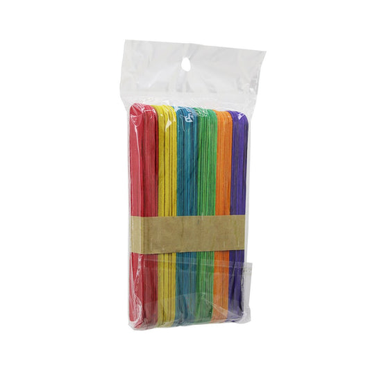 RENKLİ - 1000 ADET AHŞAP ELİŞİ - DİL ÇUBUK 15CM X 1.8CM (4887)