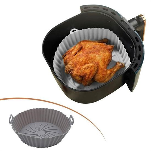 Renkli Isıya Dayanıklı Yıkanılabilir Silikon Fırın Ve Airfryer Yuvarlak Pişirme Matı 20 Cm (4887)