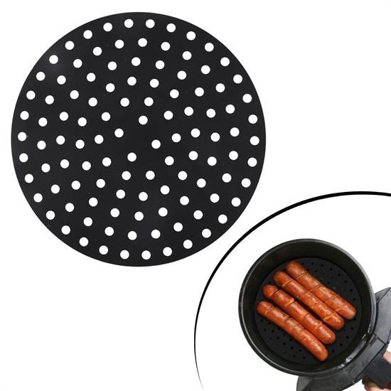 Renkli Isıya Dayanıklı Yıkanılabilir Silikon Fırın Ve Airfryer Yuvarlak Pişirme Matı 20 Cm (4887)