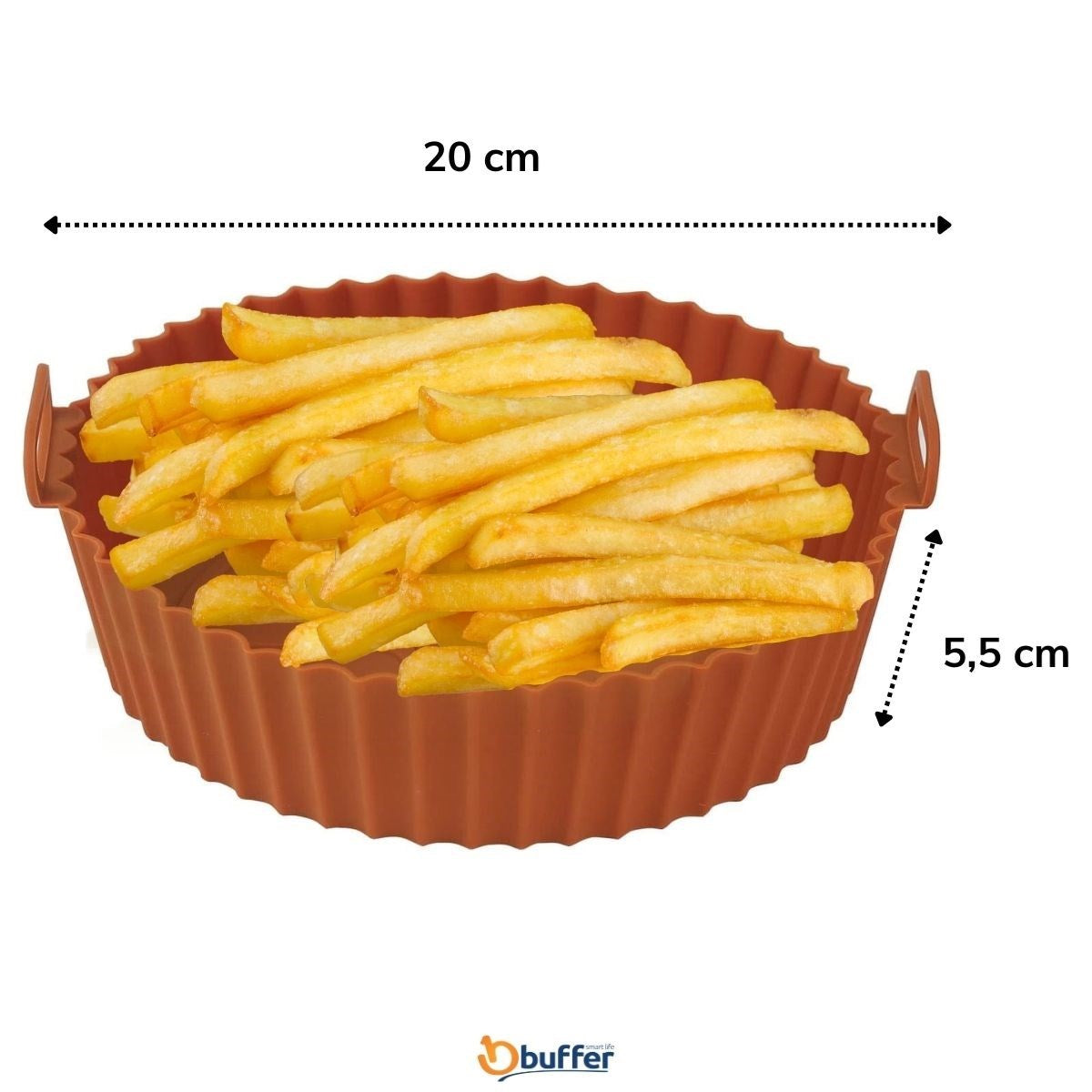 Renkli Isıya Dayanıklı Yıkanılabilir Silikon Fırın Ve Airfryer Yuvarlak Model Pişirme Matı 20 Cm (4887)