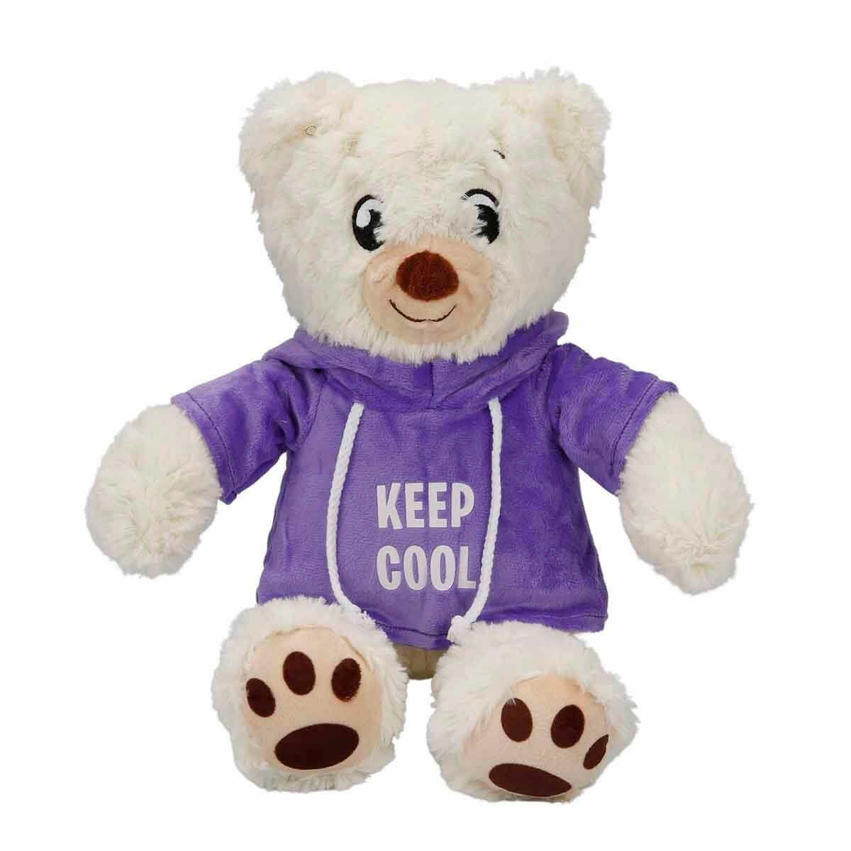 3192 Kapüşonlu Peluş Ayı 30 cm