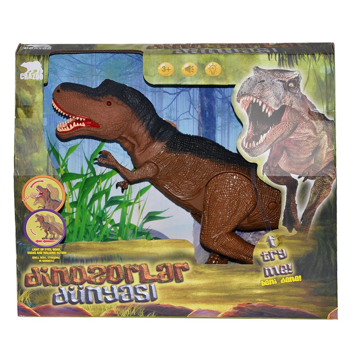 36127 Sesli ve Işıklı Büyük Dinozor - Stokta Olan Model Gönderilir